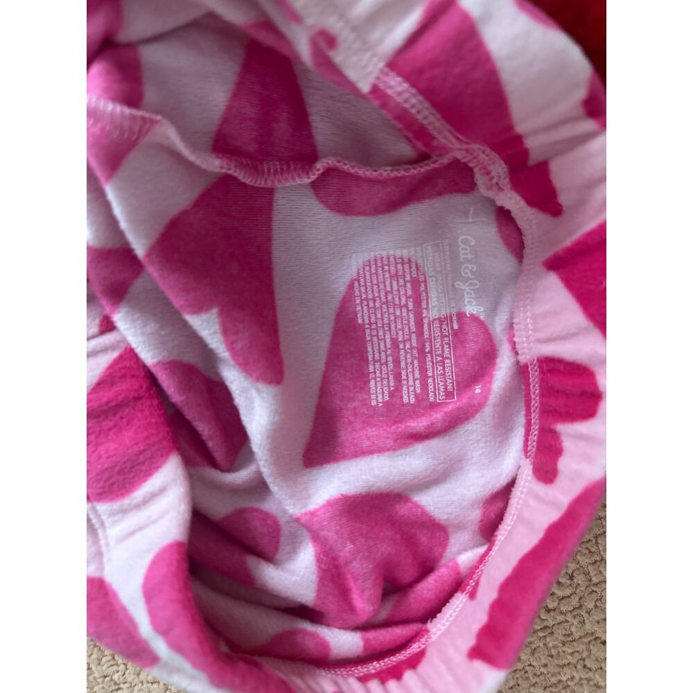 CAT & JACK Girls Pink Heart Print Leggings SIZE 14 XL Cozy Soft Warm Sleepover - Picture 5 of 5